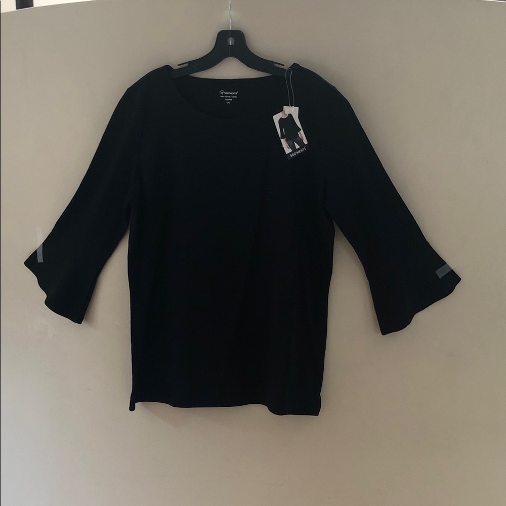 Black Bell-Sleeve Women’s top - Large